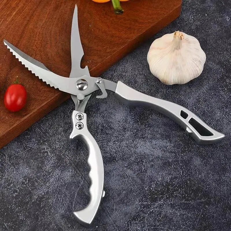 Stainless Steel Food Scissors Multifunctional Kitchen Scissors Chicken Bone Meat Fishing Vegetables Shears Cutter Knife