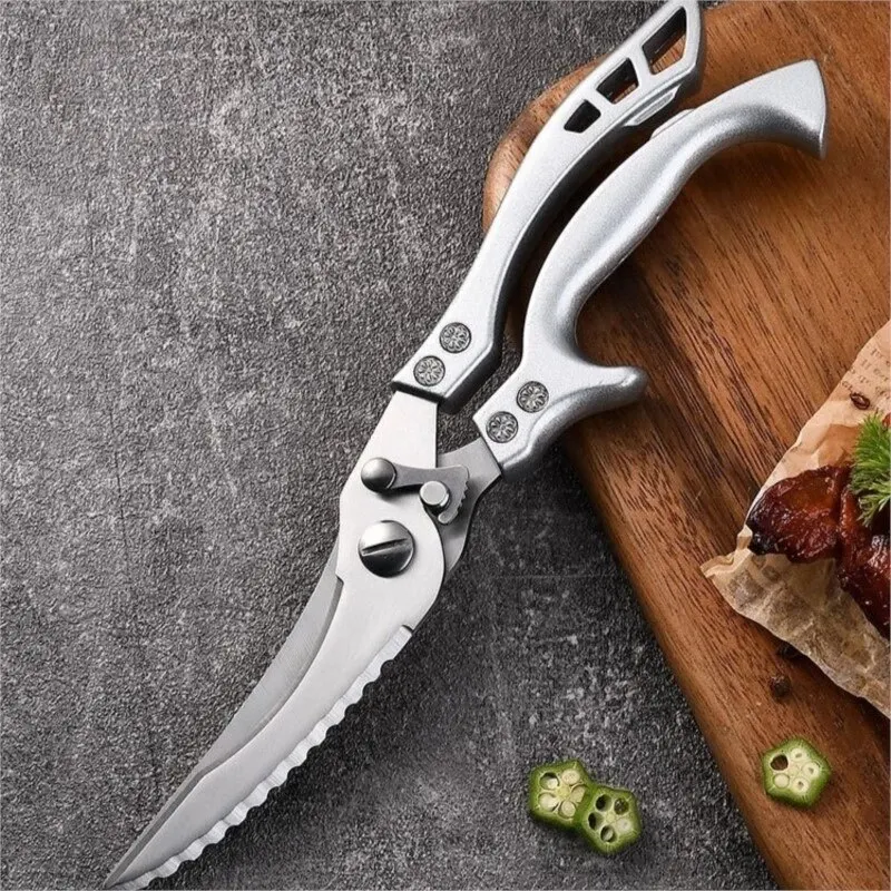 Stainless Steel Food Scissors Multifunctional Kitchen Scissors Chicken Bone Meat Fishing Vegetables Shears Cutter Knife