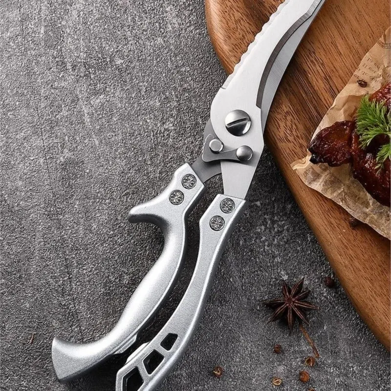 Stainless Steel Food Scissors Multifunctional Kitchen Scissors Chicken Bone Meat Fishing Vegetables Shears Cutter Knife