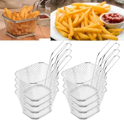 Stainless Steel French Fry Baskets (8 pcs)