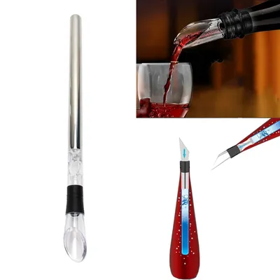 Stainless Steel Frozen Stick Ice Wine Cooler Chiller Stick with Wine Pourer Wine Cooling Stick Cooler Stainless Steel Frozen Stick Ice Wine Cooler Chiller Stick with Wine Pourer Wine Cooling Stick Cooler