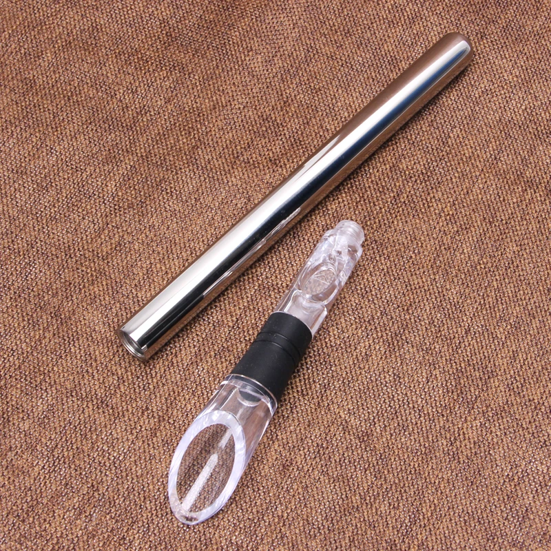 Stainless Steel Frozen Stick Ice Wine Cooler Chiller Stick with Wine Pourer Wine Cooling Stick Cooler Stainless Steel Frozen Stick Ice Wine Cooler Chiller Stick with Wine Pourer Wine Cooling Stick Cooler