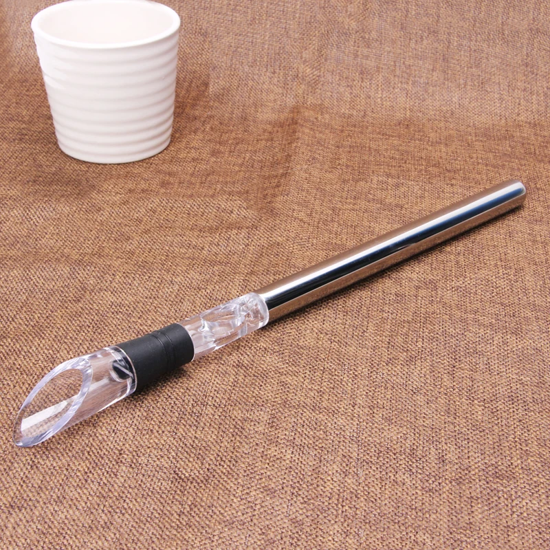 Stainless Steel Frozen Stick Ice Wine Cooler Chiller Stick with Wine Pourer Wine Cooling Stick Cooler Stainless Steel Frozen Stick Ice Wine Cooler Chiller Stick with Wine Pourer Wine Cooling Stick Cooler