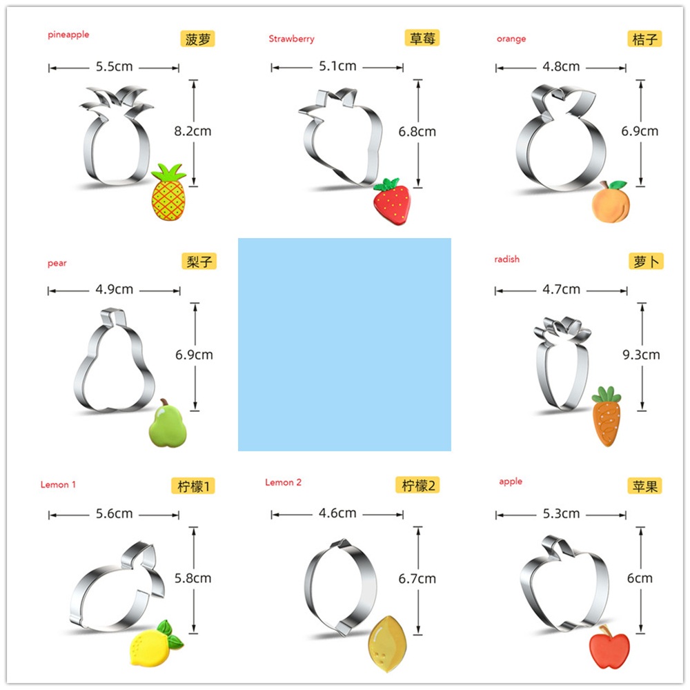Stainless Steel Fruit Cookie Cutter Stainless Steel Fruit Cookie Cutter