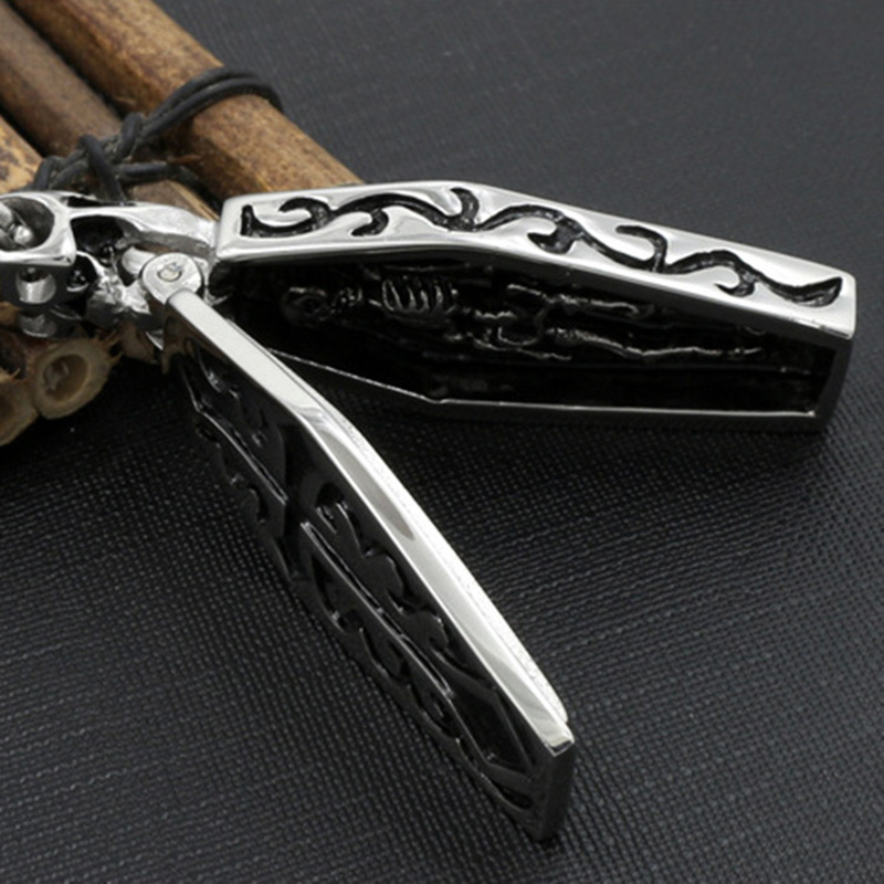 Stainless Steel Gothic Coffin Necklace
