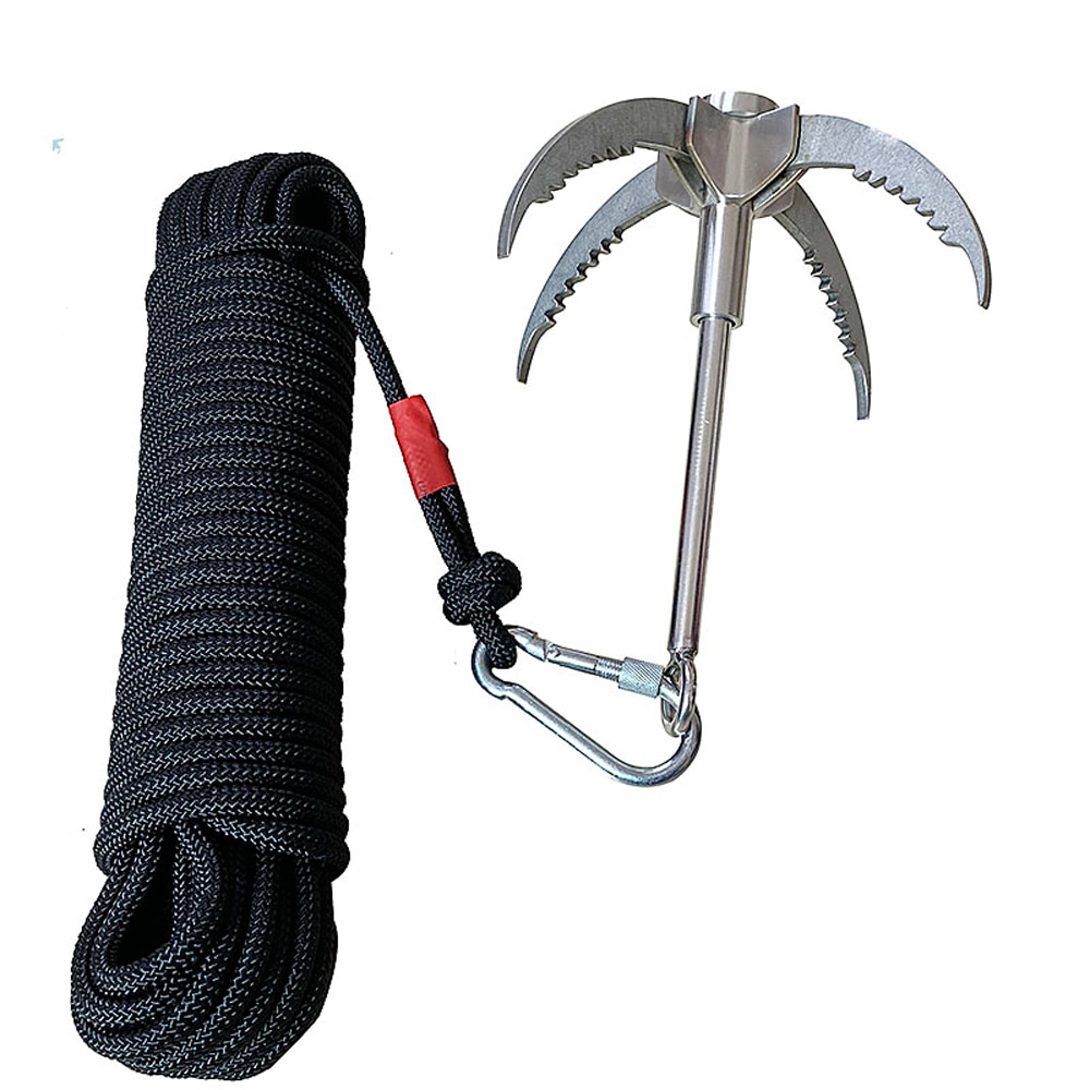 Stainless Steel Grapnel Hook with Rope Stainless Steel Grapnel Hook with Rope