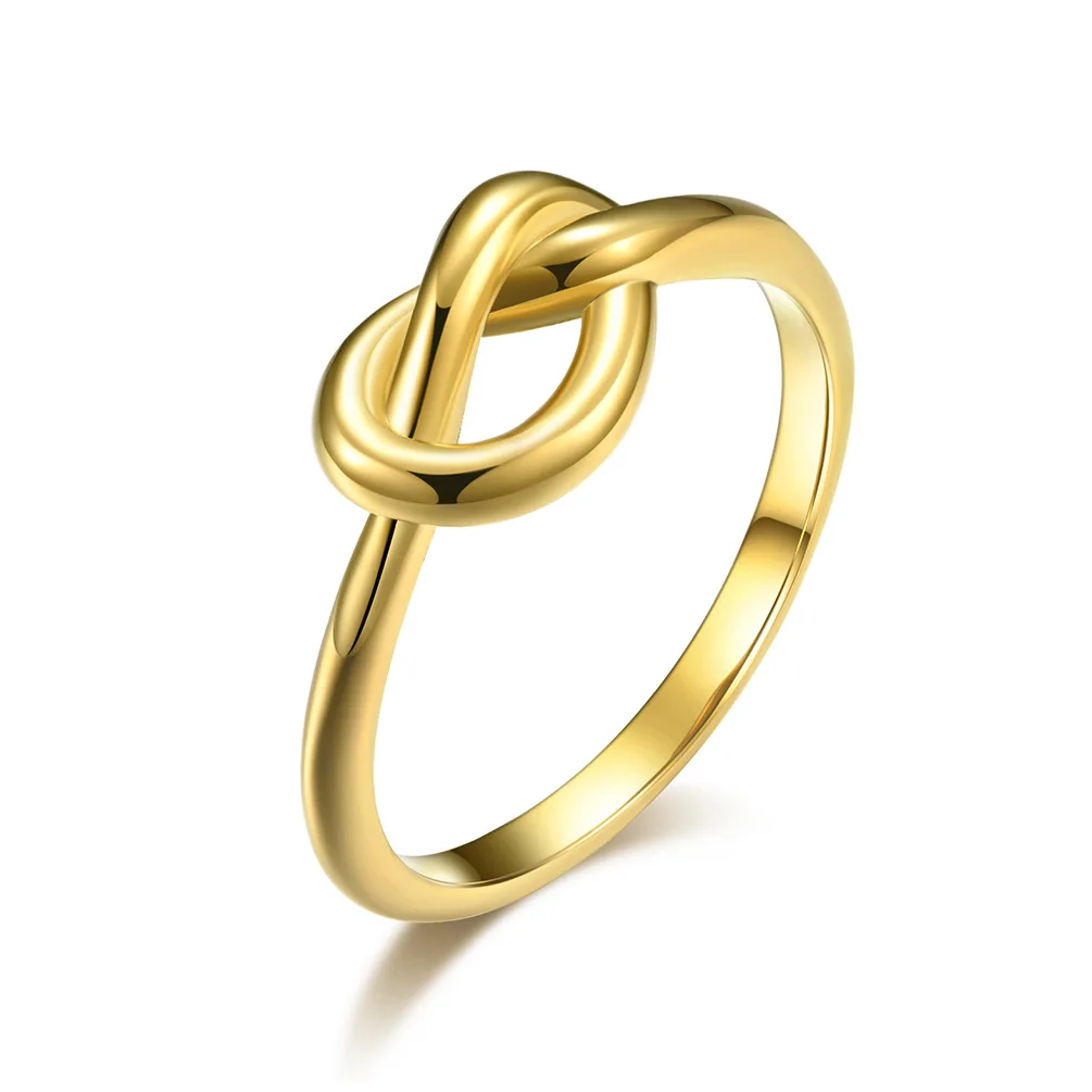 Stainless Steel Heart Knot Ring