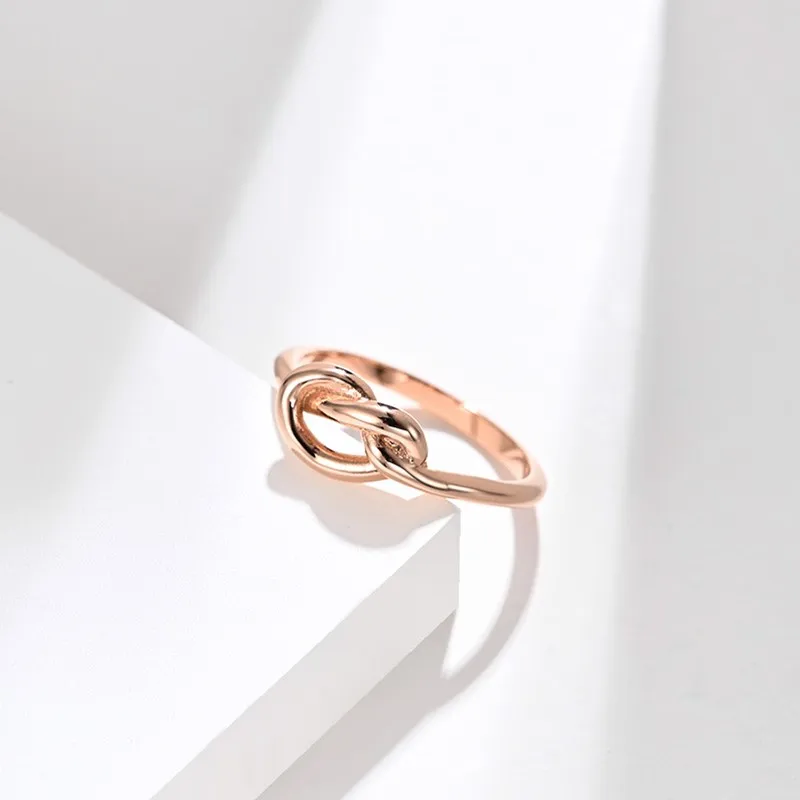 Stainless Steel Heart Knot Ring