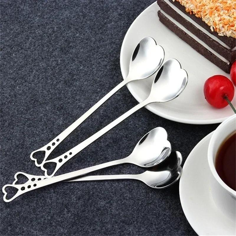 Stainless Steel Heart Shaped Spoons (2Pcs) Stainless Steel Heart Shaped Spoons (2Pcs)