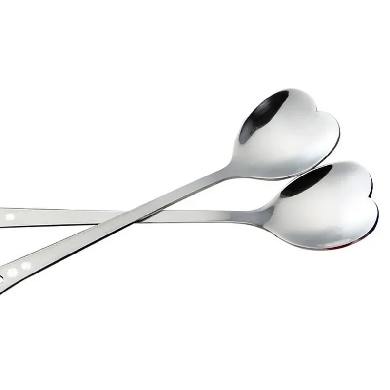 Stainless Steel Heart Shaped Spoons (2Pcs) Stainless Steel Heart Shaped Spoons (2Pcs)