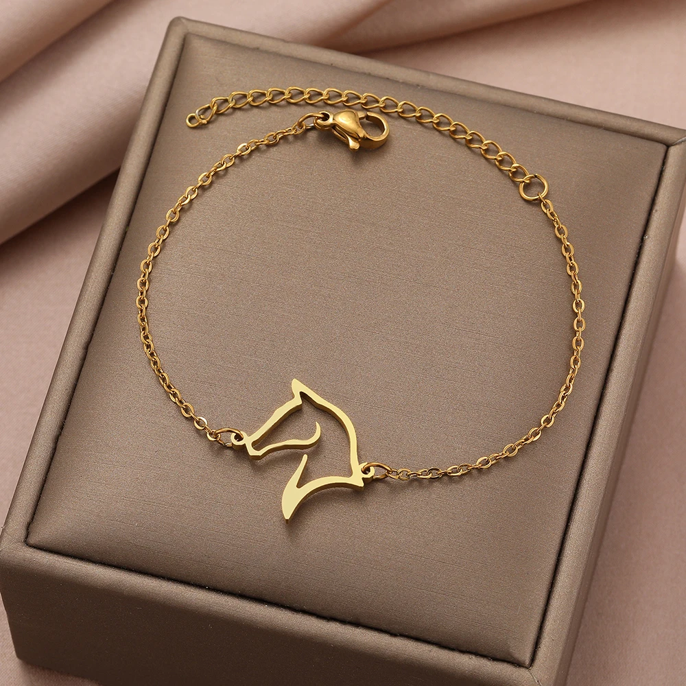 Stainless Steel Horse Bracelet
