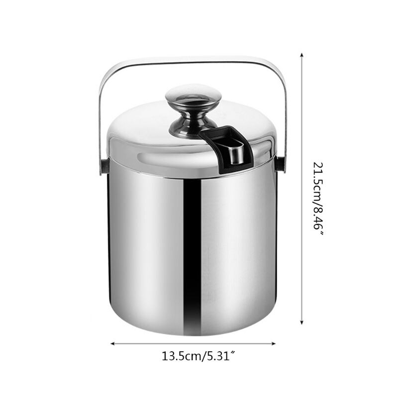 Stainless Steel Ice Bucket with Tongs Stainless Steel Ice Bucket with Tongs