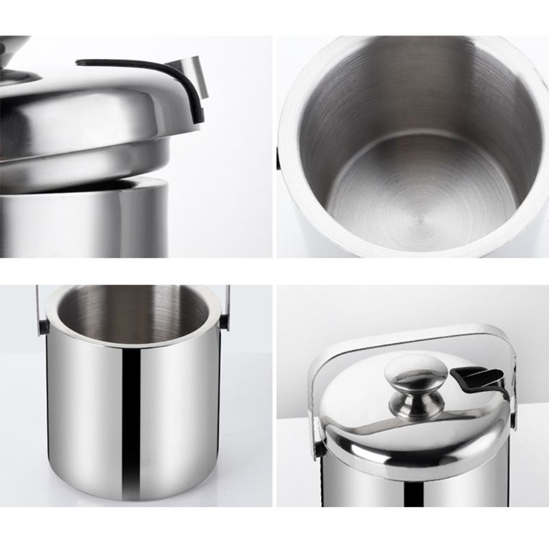 Stainless Steel Ice Bucket with Tongs Stainless Steel Ice Bucket with Tongs