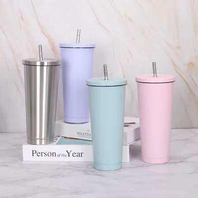 Stainless Steel Insulated Tumbler with Straw