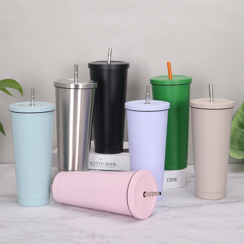 Stainless Steel Insulated Tumbler with Straw