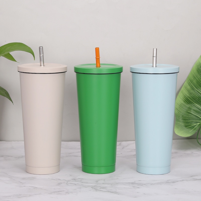 Stainless Steel Insulated Tumbler with Straw
