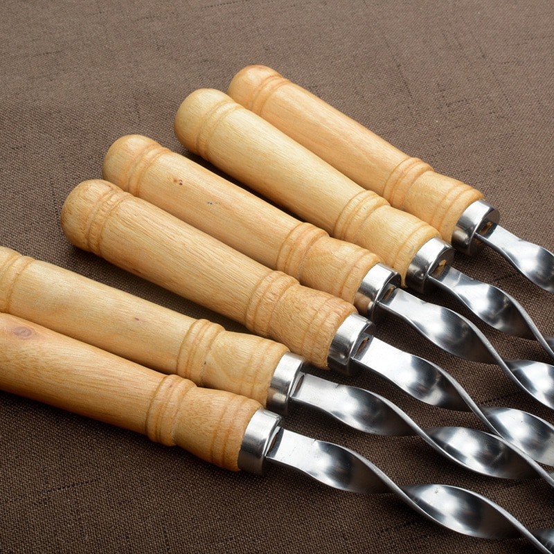 Stainless Steel Kebab Skewers (6pcs) Stainless Steel Kebab Skewers (6pcs)