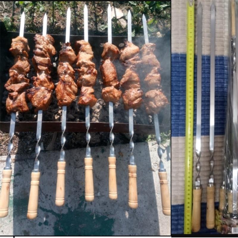 Stainless Steel Kebab Skewers (6pcs) Stainless Steel Kebab Skewers (6pcs)