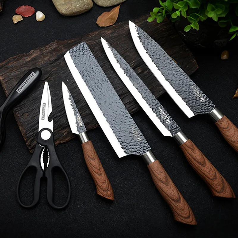 Stainless Steel Kitchen Knives Set Tools Forged Kitchen Knife Scissors Ceramic Peeler Chef Slicer Nakiri Paring Knife Stainless Steel Kitchen Knives Set Tools Forged Kitchen Knife Scissors Ceramic Peeler Chef Slicer Nakiri Paring Knife