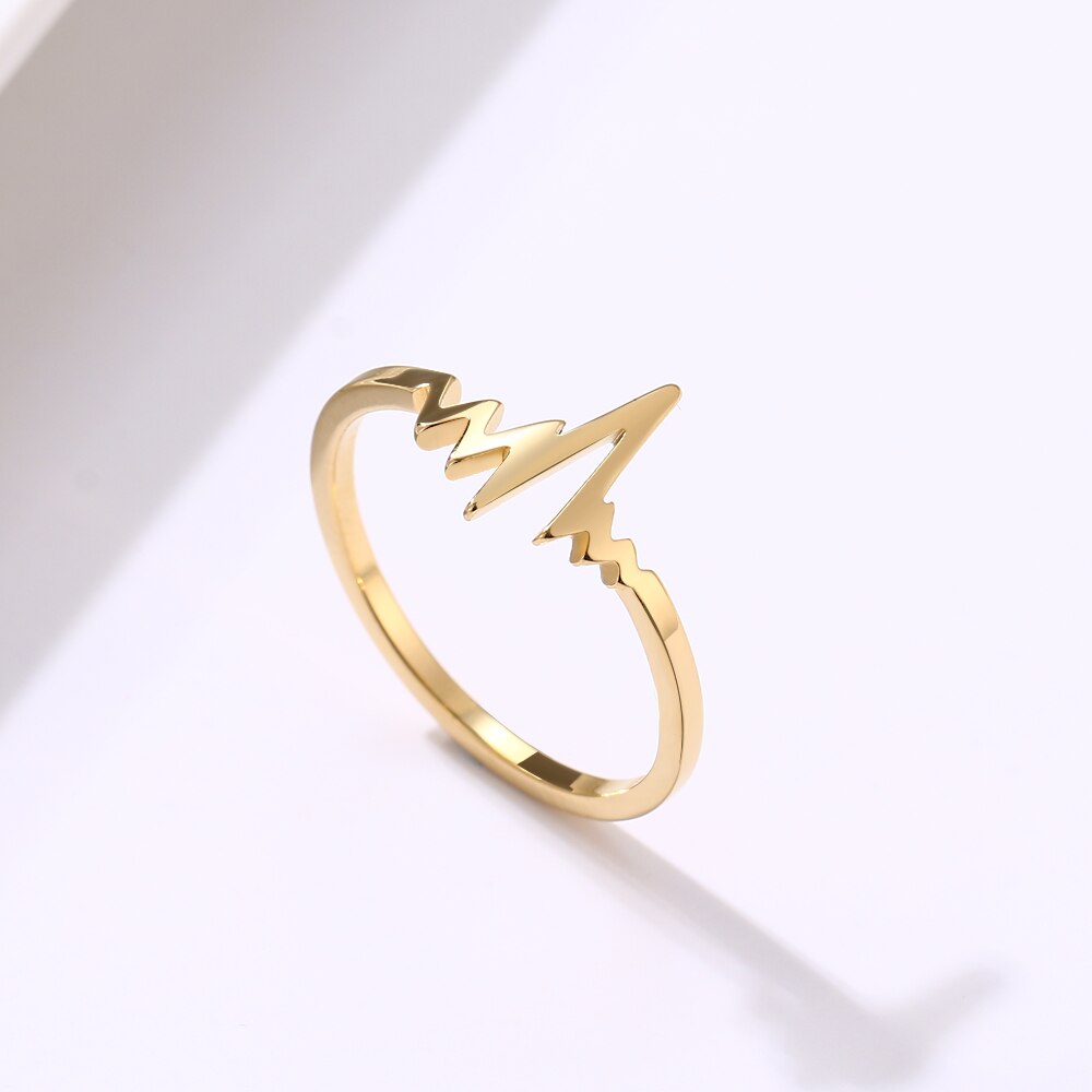 Stainless Steel Ladies Heartbeat Ring Stainless Steel Ladies Heartbeat Ring