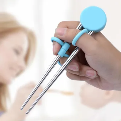 Stainless Steel Learning Chopsticks Trainer Stainless Steel Learning Chopsticks Trainer