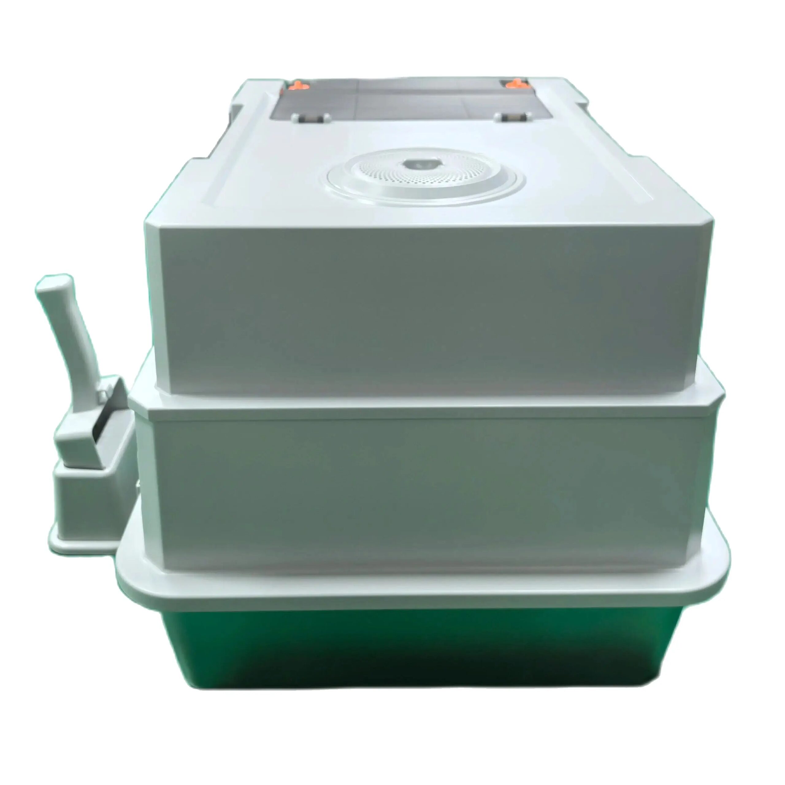 Stainless Steel Litter Box with Lid, Extra-Large Enclosed Kitty Litter Pan, Equipped with Steps and a Litter Scoop