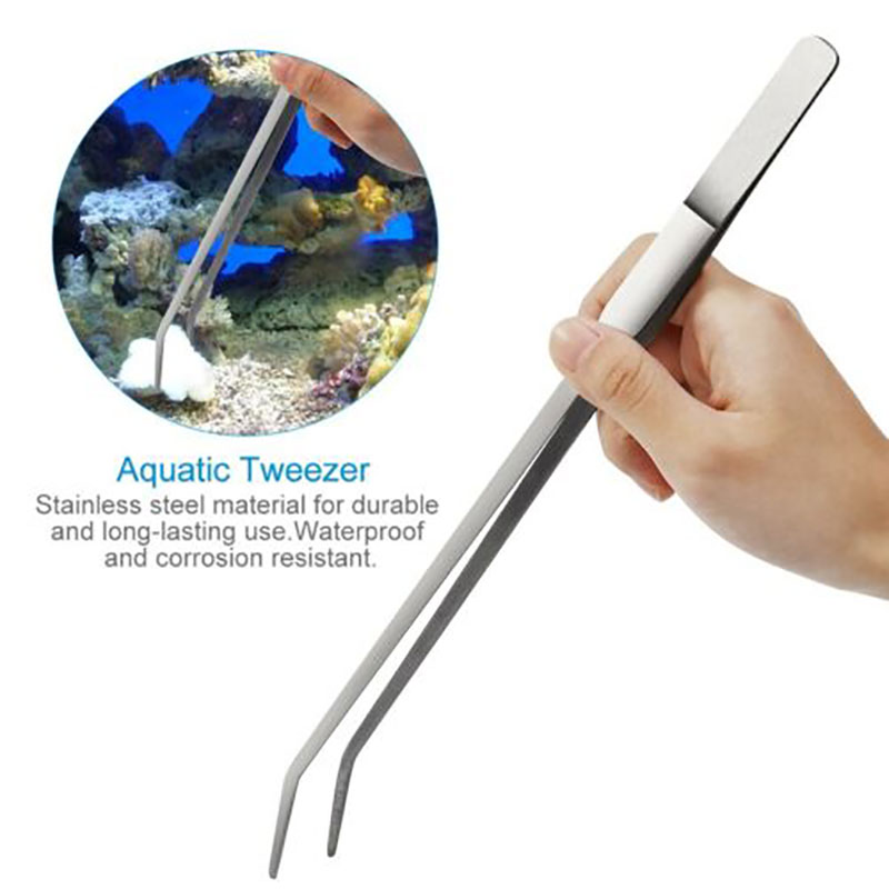 Stainless Steel Long Aquarium Tweezers