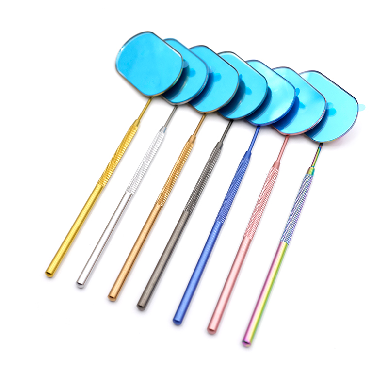 Stainless Steel Long Handle Eyelash Mirror