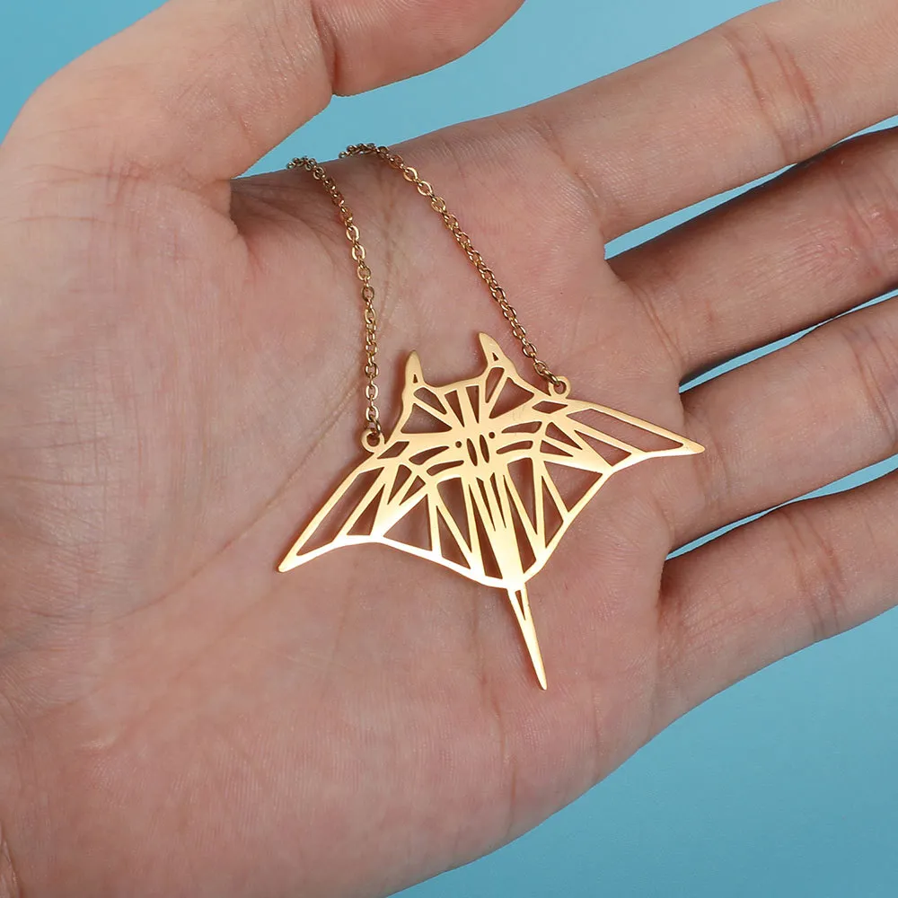Stainless Steel Manta Ray Necklace Stainless Steel Manta Ray Necklace