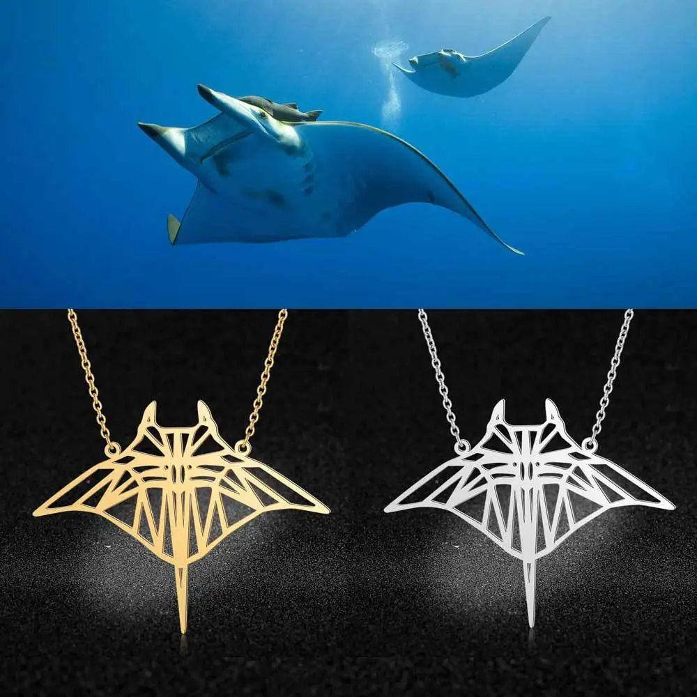 Stainless Steel Manta Ray Necklace Stainless Steel Manta Ray Necklace