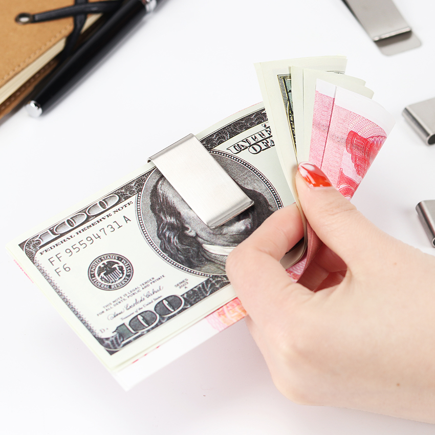 Stainless Steel Metal Money Clip Wallet Accessory Stainless Steel Metal Money Clip Wallet Accessory