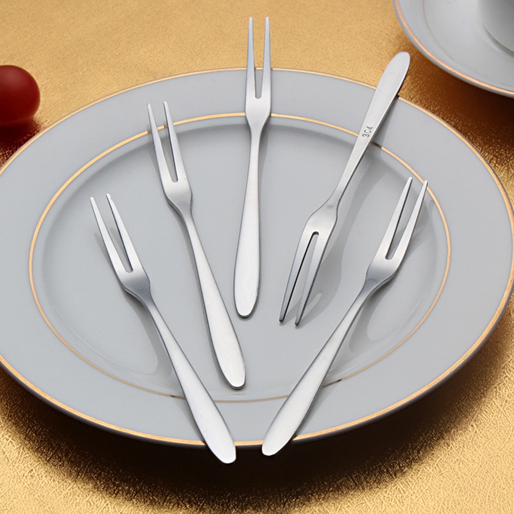 Stainless Steel Mini Appetizer Forks (10 Pcs)