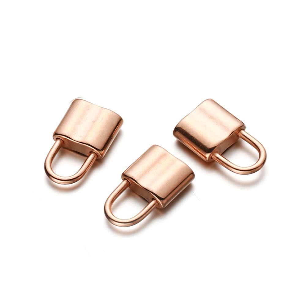 Stainless Steel Mini Padlock Pendants (10Pcs)