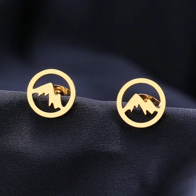 Stainless Steel Mountain Earrings