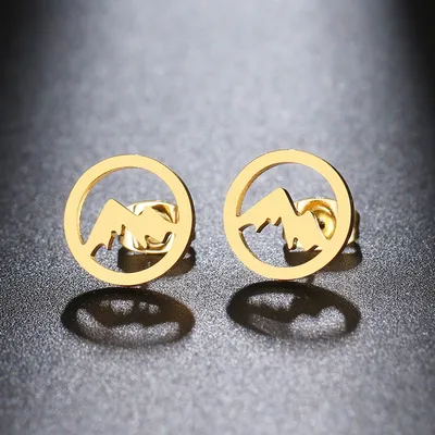 Stainless Steel Mountain Earrings