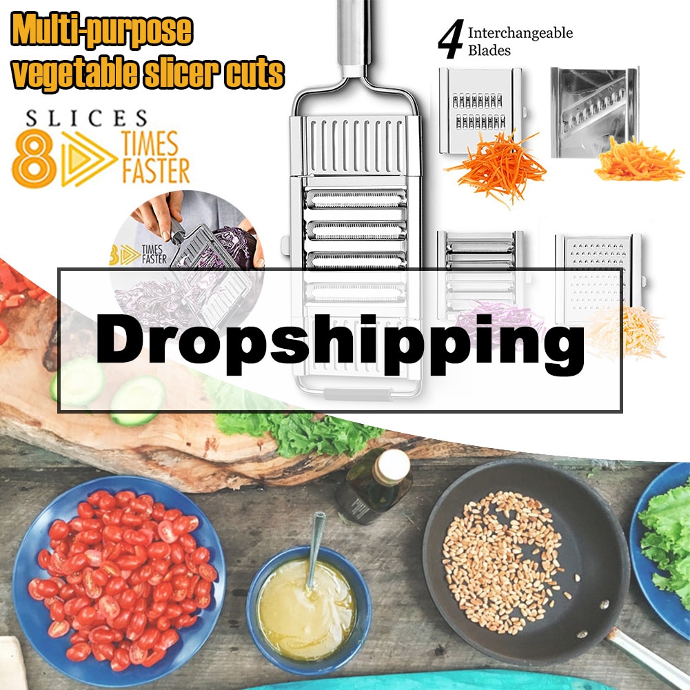 Stainless Steel Multi Purpose Vegetable Slicer with 3 Blades Stainless Steel Multi Purpose Vegetable Slicer with 3 Blades