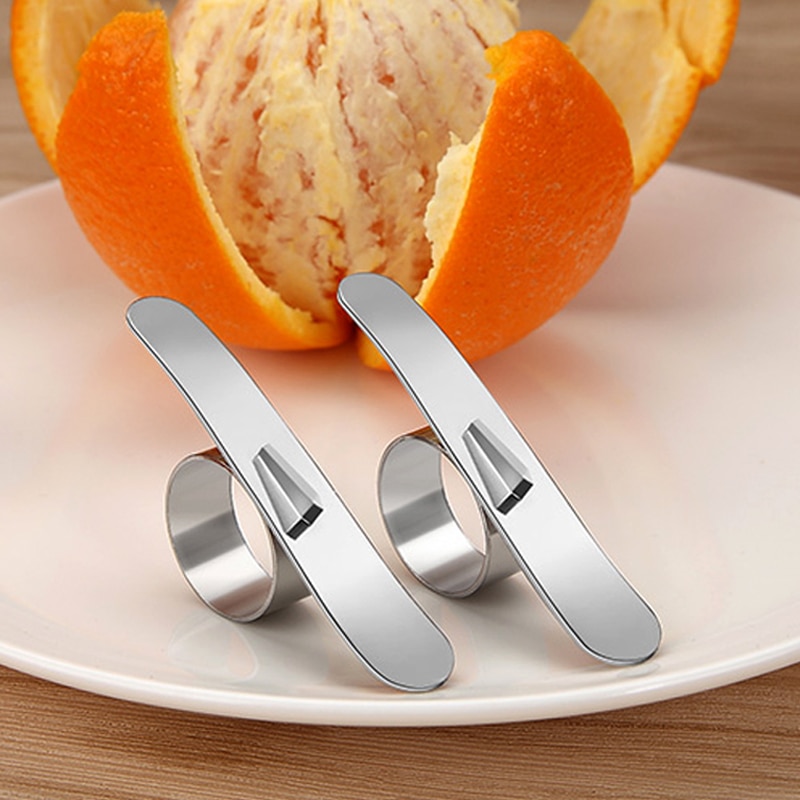 Stainless Steel Orange Peelers (2Pcs)