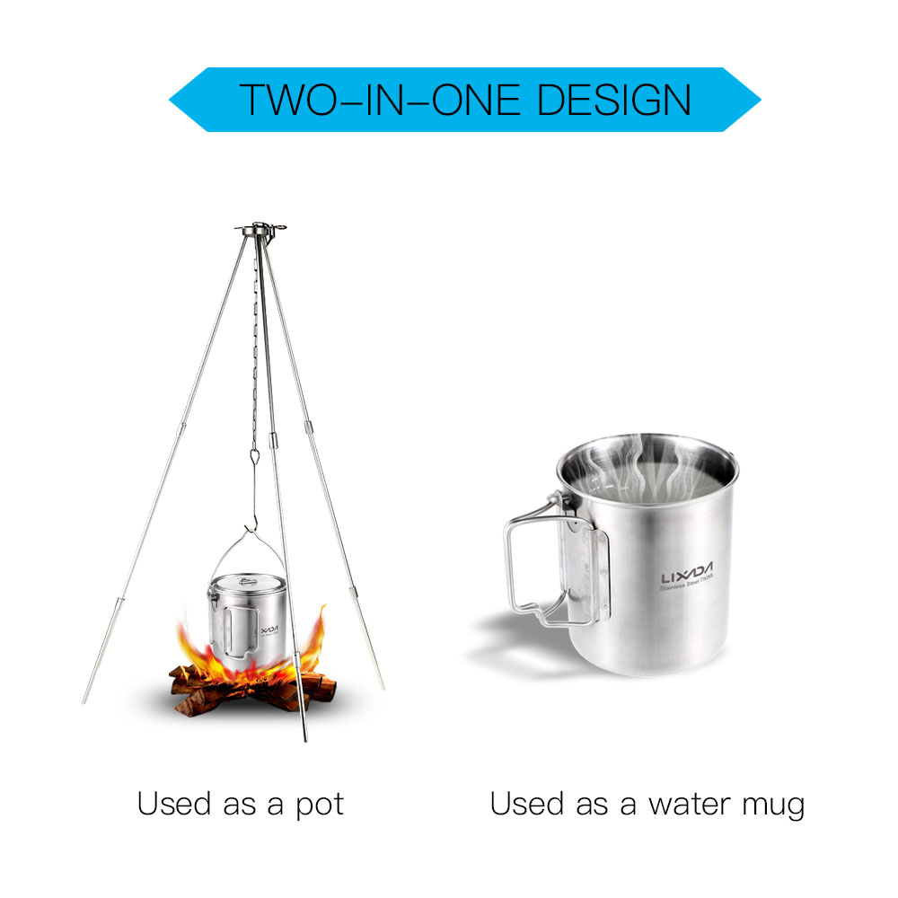 Stainless Steel Pot Portable Camping Mug Stainless Steel Pot Portable Camping Mug