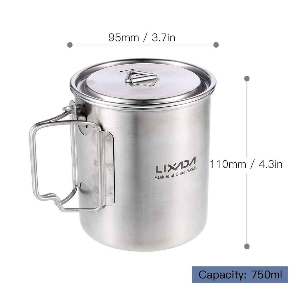 Stainless Steel Pot Portable Camping Mug Stainless Steel Pot Portable Camping Mug