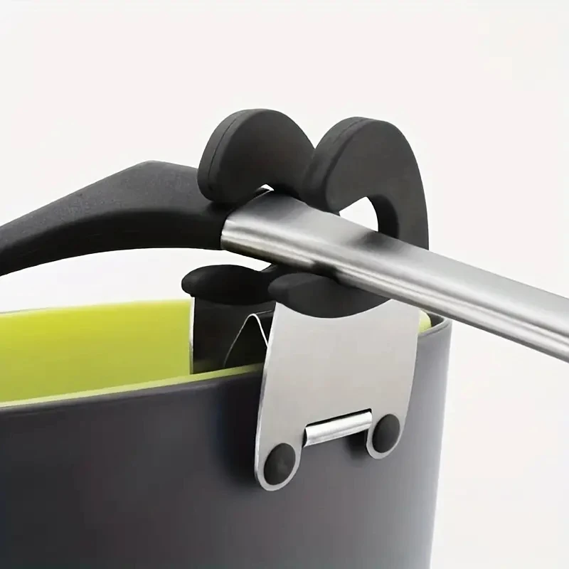 Stainless Steel Pot Spoon Holder, Anti-Scald Silicone Grip Pot Clip Holder For Spoon, Kitchenware Bowl Clip, Cooking