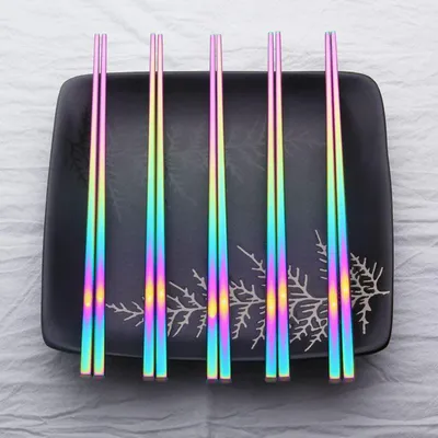 Stainless Steel Rainbow Chopsticks (1 Pair) Stainless Steel Rainbow Chopsticks (1 Pair)