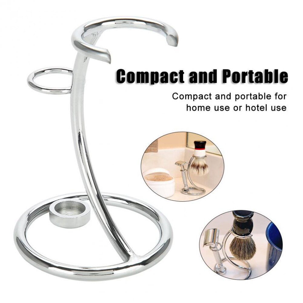 Stainless Steel Razor and Brush Stand