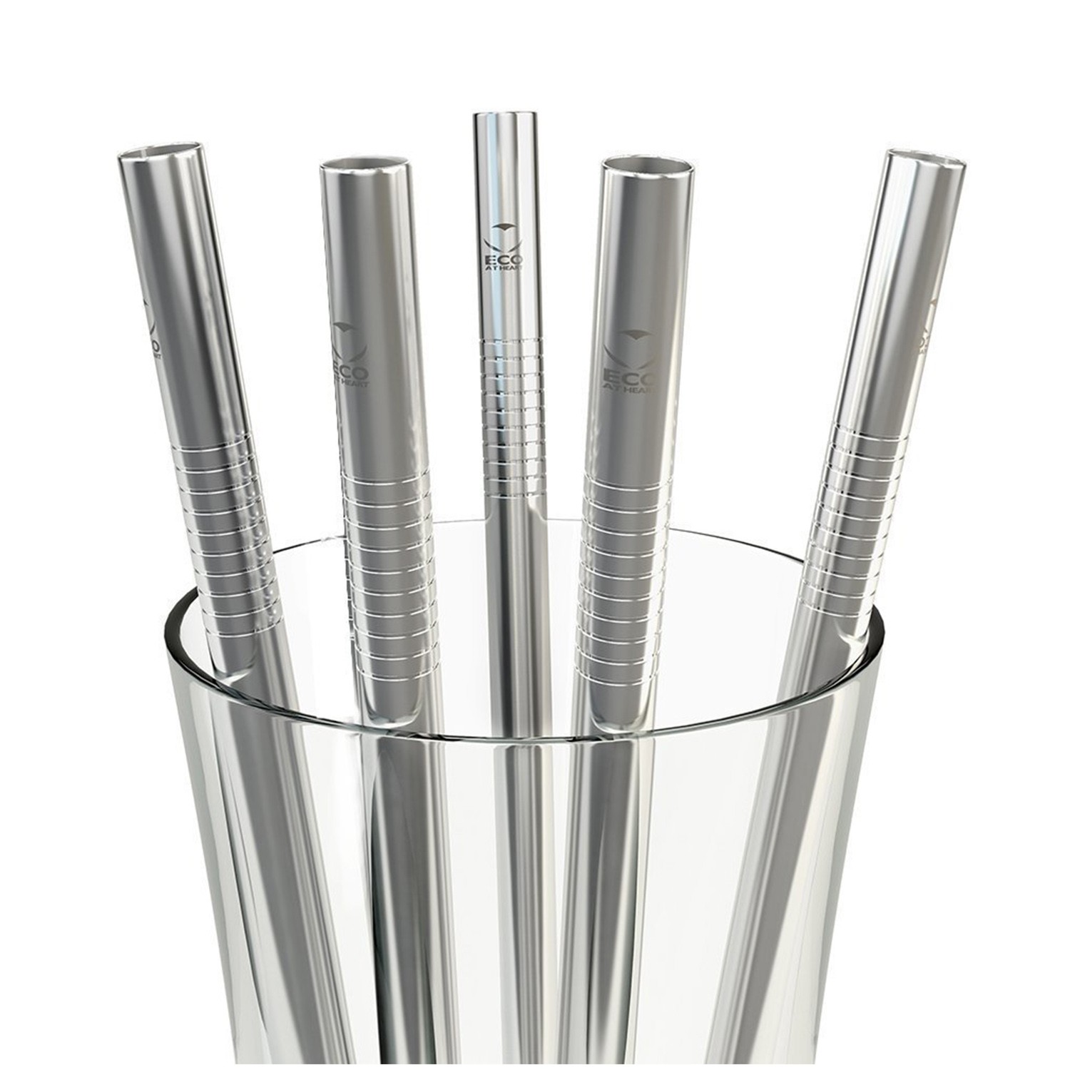 Stainless Steel Reusable Straws (Set of 4) Stainless Steel Reusable Straws (Set of 4)