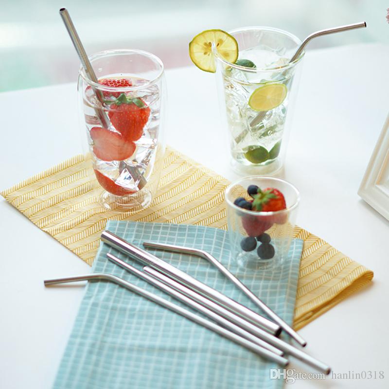 Stainless Steel Reusable Straws (Set of 4) Stainless Steel Reusable Straws (Set of 4)