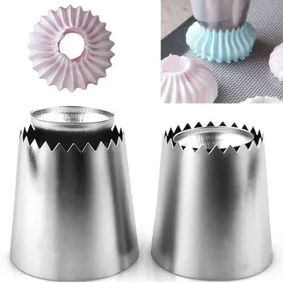 Stainless Steel Romeo Flower Mouth Pastry Nozzles for Confectionery Pastry and Bakery Accessories Cake Tools Utensils
