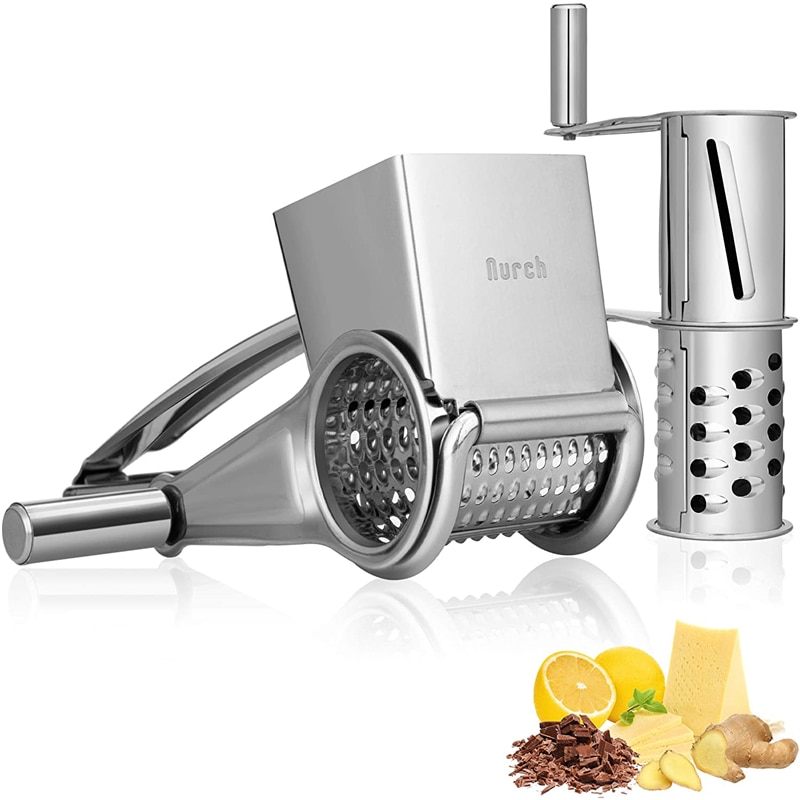 Stainless Steel Rotating Cheese Grater Stainless Steel Rotating Cheese Grater