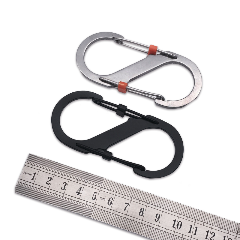 Stainless Steel S Carabiner for Camping (2 pcs)