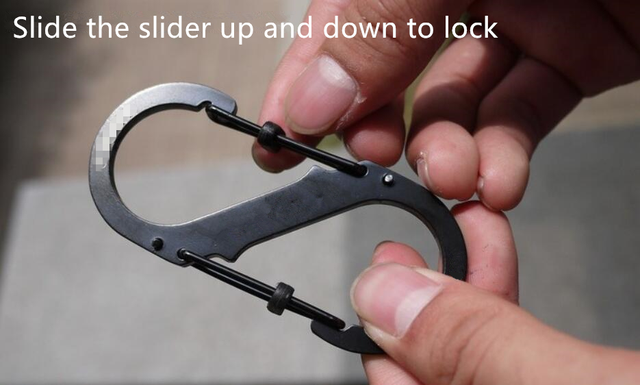 Stainless Steel S Carabiner for Camping (2 pcs)