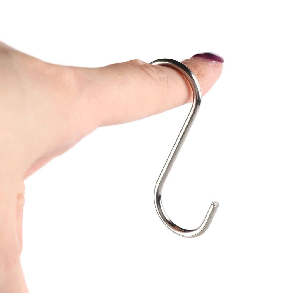 Stainless Steel S Hooks for Closet Rod (20 pcs)