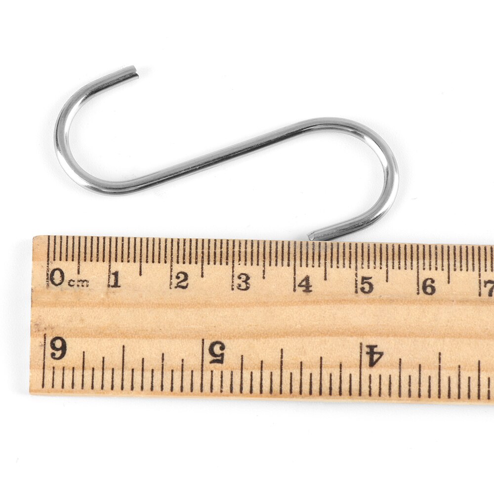Stainless Steel S Hooks for Closet Rod (20 pcs)